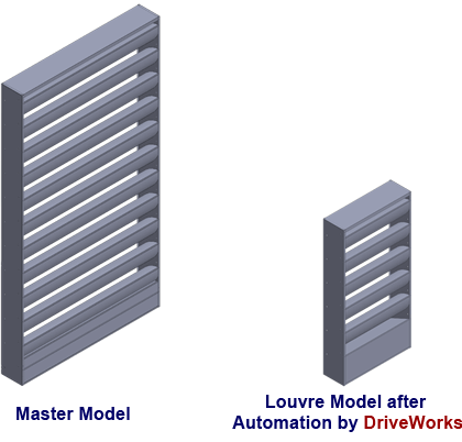 Louvre Model automation by DriveWorks