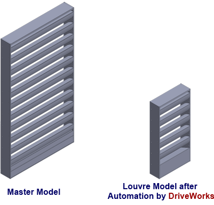 Louvre Model automation by DriveWorks Louvre Model automation by DriveWorks